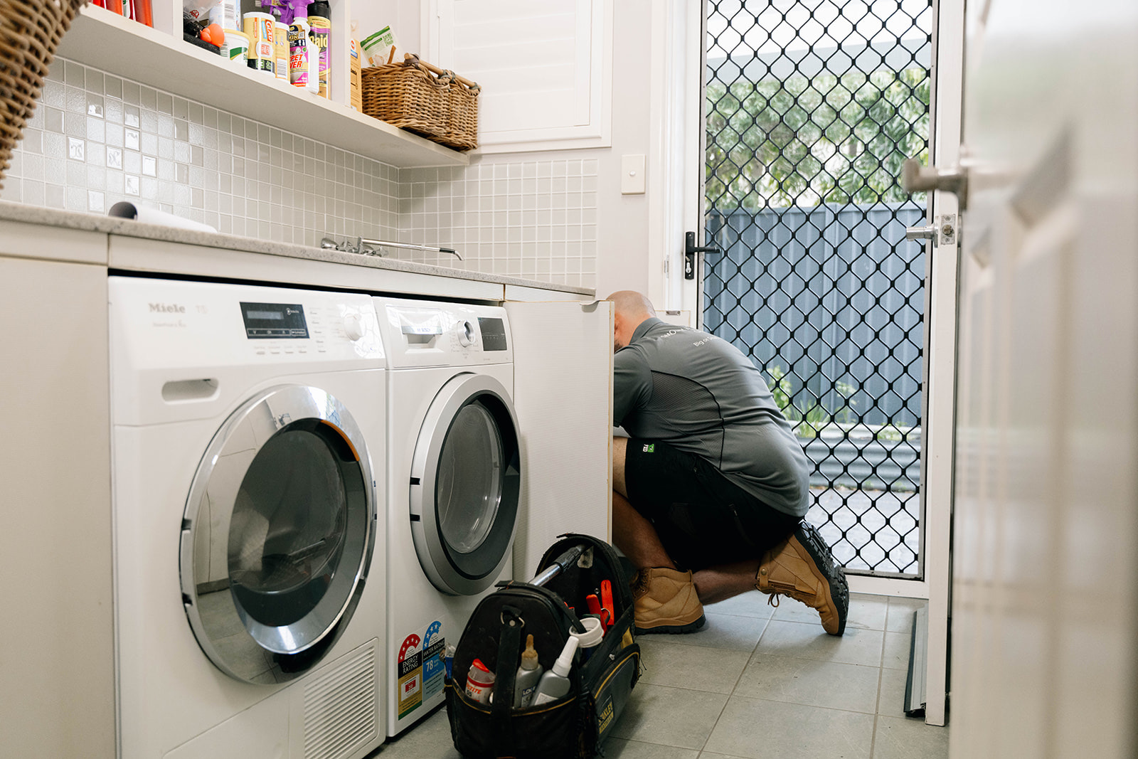 Laundry plumbing repair
